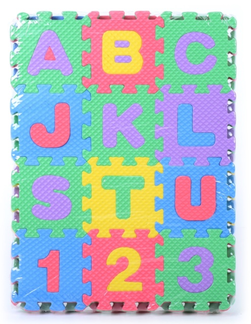 Covoraș Puzzle din Burete cu Litere și Cifre, 36 piese