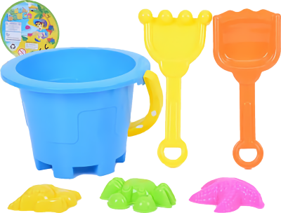 Găletușă cu 5 Accesorii de Nisip, 17cm  | image