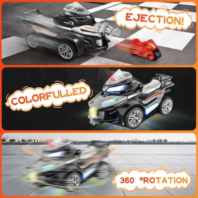 Motocicletă RC cu Telecomandă și 3 Mini Motociclete Ejectabile