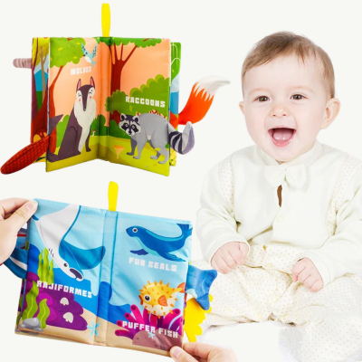 Carte Interactivă Textilă cu Animale și Cozi Amuzante | image