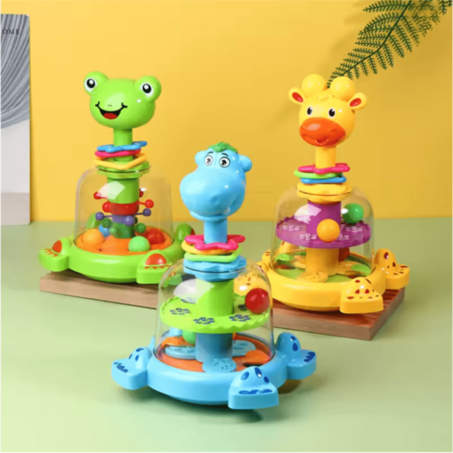 Girafă Interactivă cu Bile Rotative pentru Bebeluși