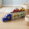 Camion Transport Mașini cu Set Vehicule Copii (culoare aleatorie)