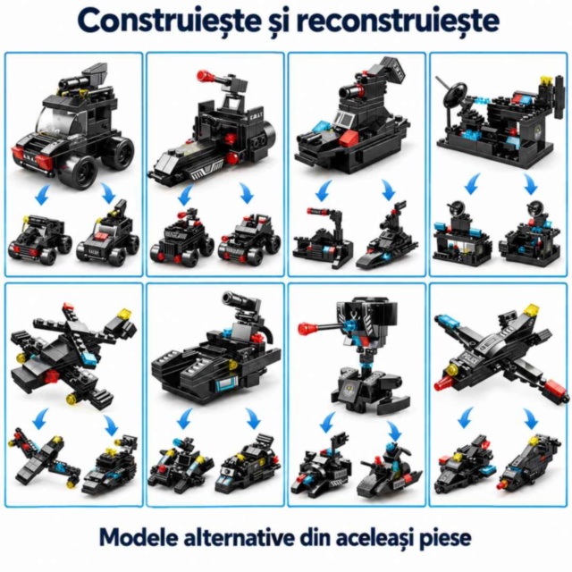 Set construcție City SWAT 585 piese, camion și robot