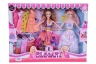 Set 2 Păpuși Barbie cu 8 Ținute