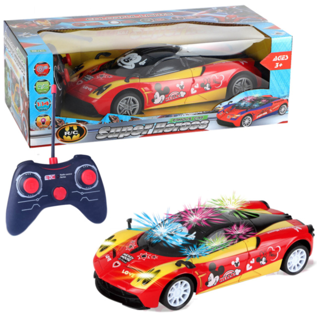 Mașina lui Mickey Teleghidată cu Efecte de Lumini 3D