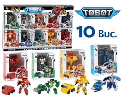 Set 10 Roboți Transformabili 