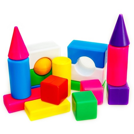 Set de Construcție cu Forme Geometrice Colorate  