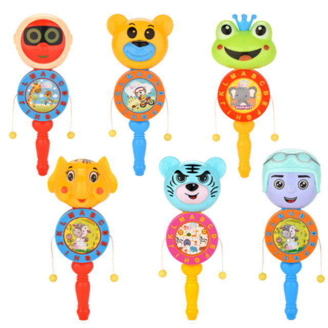 Tobă Zornăitoare cu Mâner pentru Bebeluși (culoare aleatorie)