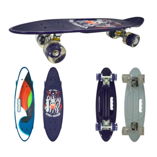 Penny Board cu Roți Luminoase max 90kg, 56cm