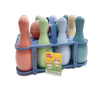 Set Bowling, 12 Piese, 10 Popice si 2 Bile, Multicolor | image