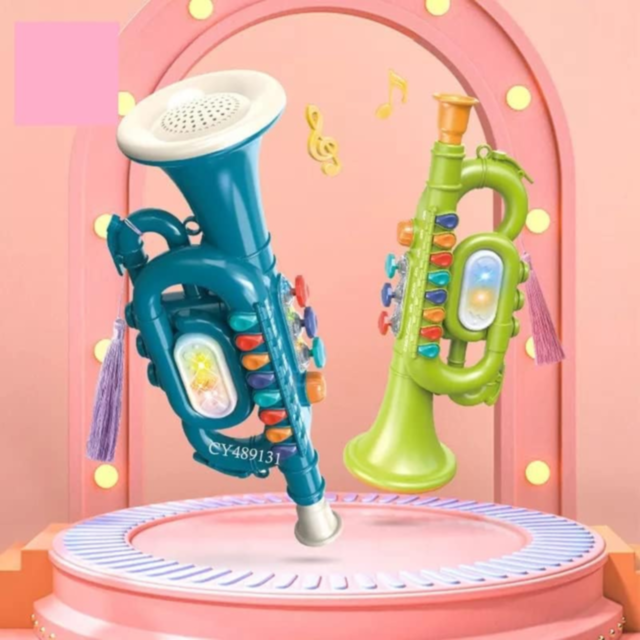 Trompetă muzicală interactivă cu lumini (culoare aleatorie)