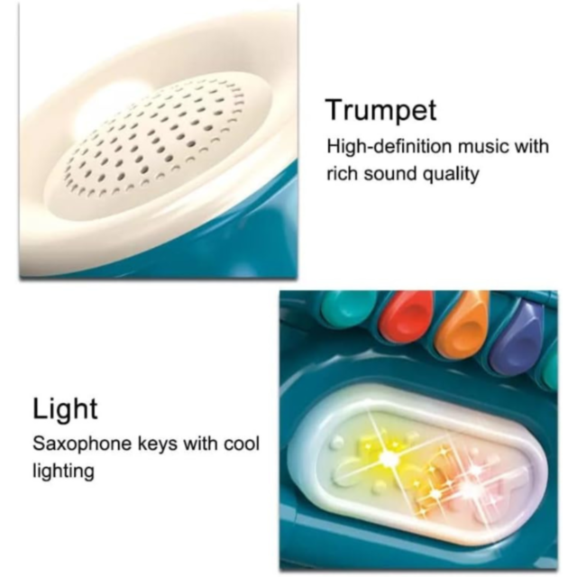 Trompetă muzicală interactivă cu lumini (culoare aleatorie)