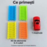 Pistă auto flexibilă fosforescentă cu mașinuță luminoasă inclusă