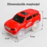 Pistă auto flexibilă fosforescentă cu mașinuță luminoasă inclusă