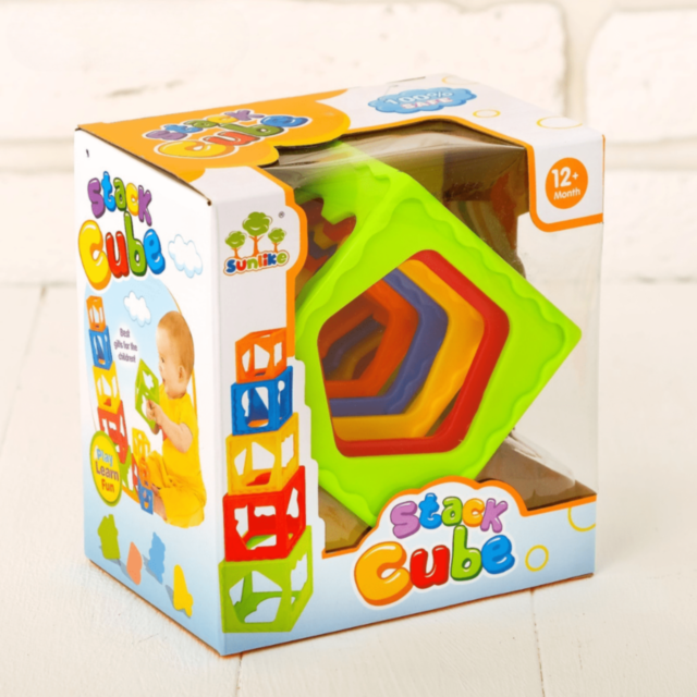 Cuburi Montessori de Stivuit și Sortat pe Culori