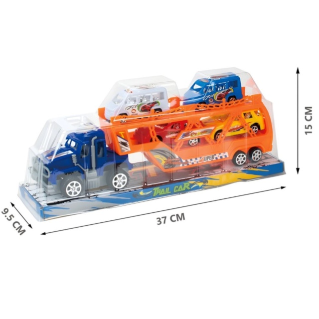 Camion transportor auto cu mașinuțe set vehicule copii (culoare aleatorie)