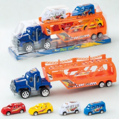 Camion transportor auto cu mașinuțe set vehicule copii (culoare aleatorie) | image