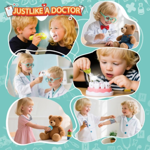 Cărucior Medical Interactiv 32 Piese pentru Copii