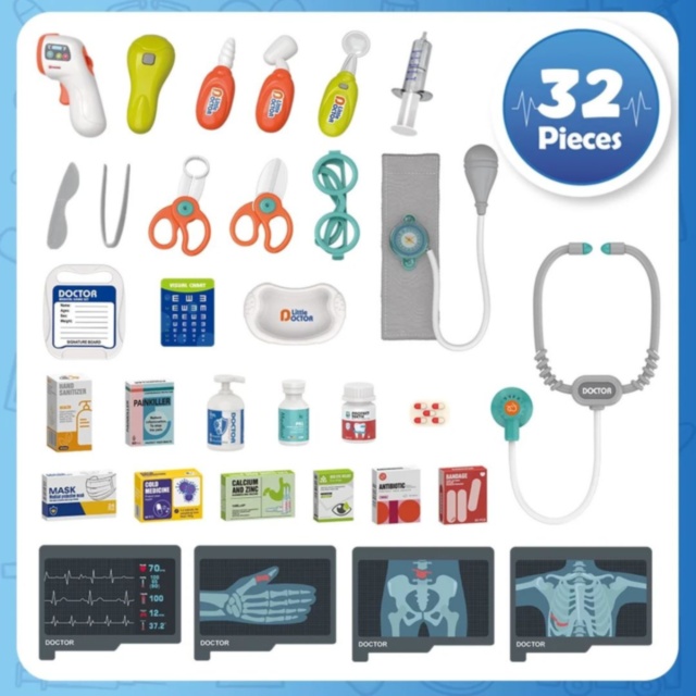 Cărucior Medical Interactiv 32 Piese pentru Copii