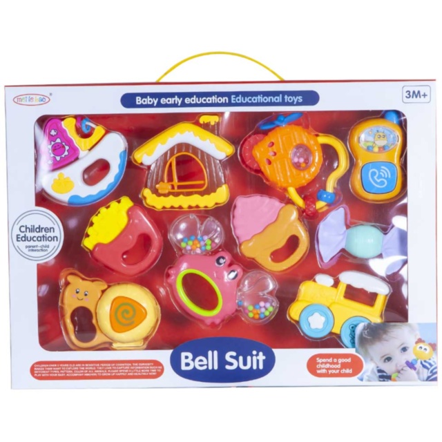 Set 10 Zornăitoare Multicolore, 2 pentru Dentiție