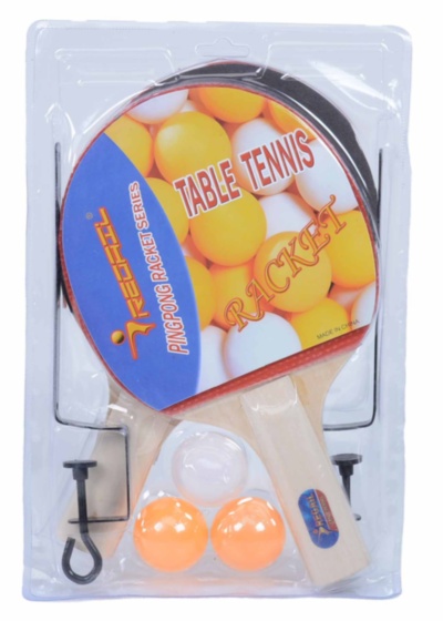 Set 2 Palete de Ping Pong cu Fileu Inclus și 3 Mingi | image