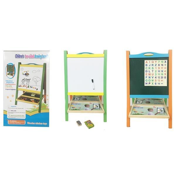 Tablă Dublă de Lemn, Magnetică, cu 2 Fețe de Scris și Desenat