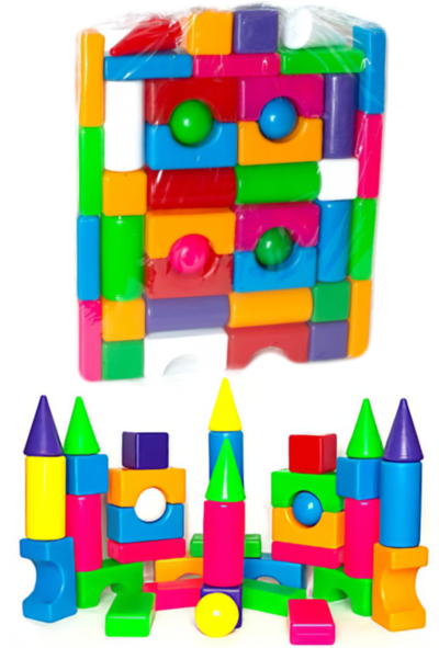 Set de Construcție cu Forme Geometrice Colorate    | image