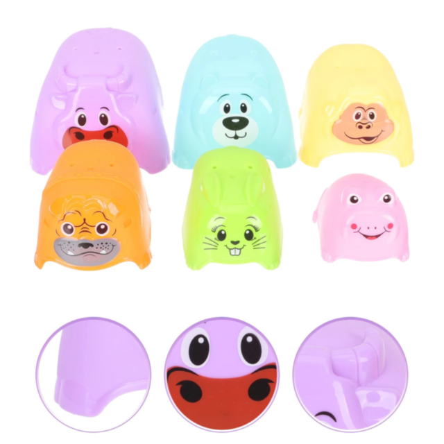 Piramidă Animale Colorate – Set de Joacă Educațional