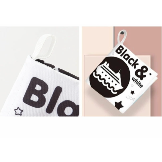 Set de 6 Cărți senzoriale Color & Black pentru bebeluși