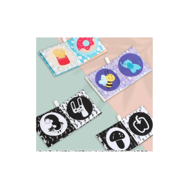 Set de 6 Cărți senzoriale Color & Black pentru bebeluși