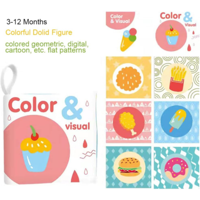 Set de 6 Cărți senzoriale Color & Black pentru bebeluși