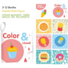 Set de 6 Cărți senzoriale Color & Black pentru bebeluși