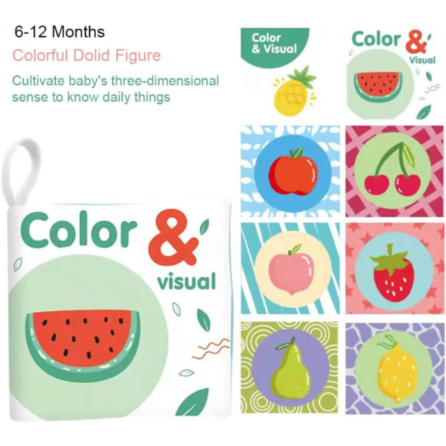 Set de 6 Cărți senzoriale Color & Black pentru bebeluși