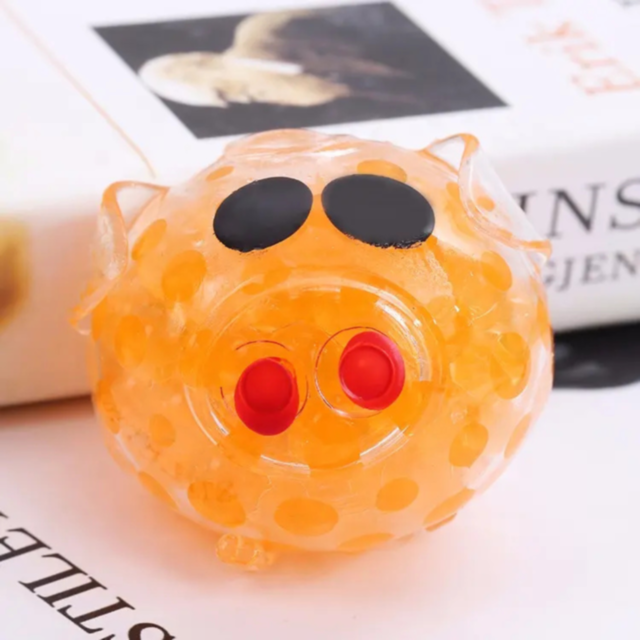 1buc. Jucărie Antistres Porcușor Colorat cu Gel Orbeez