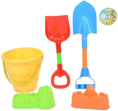 Găletușă cu 4 Accesorii de Nisip, 37cm  | image