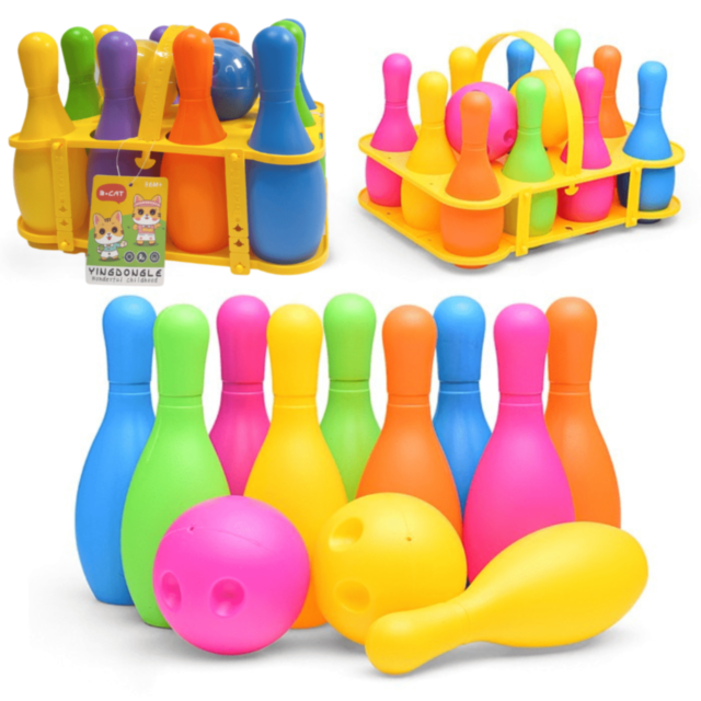 Set Bowling de Plastic pentru Copii cu 10 Popice