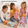 Păpușă muzicală 50 cm cu ochi care se închid