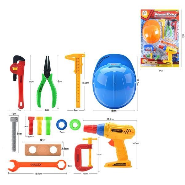 Set Unelte de Construcție cu Cască și Bormașină Mecanică