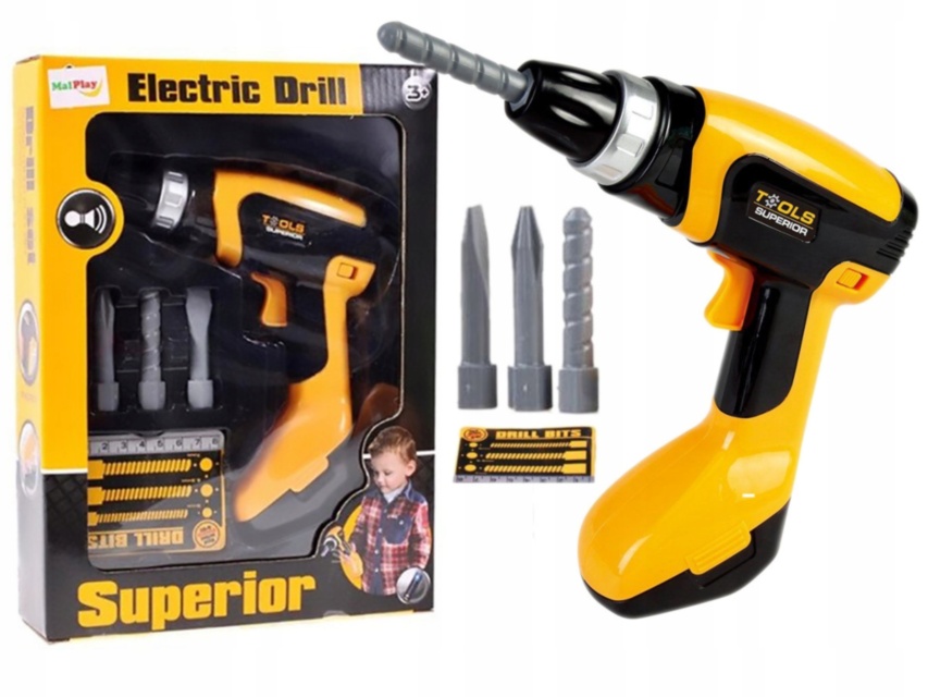 Bormașină Electrică cu 3 Burghie Detașabile 