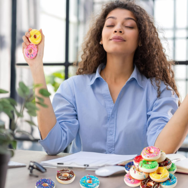 Set Gogoși Jucărie - „Donuts: Fresh & Tasty” (6 bucăți)
