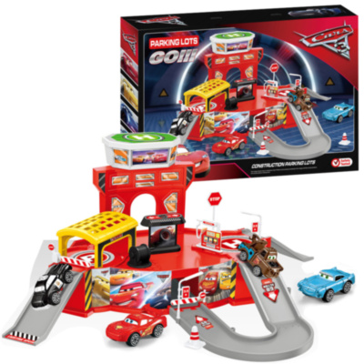 Cars, Set Parcare Etajată și Stație Peco cu 4 Mașinuțe | image