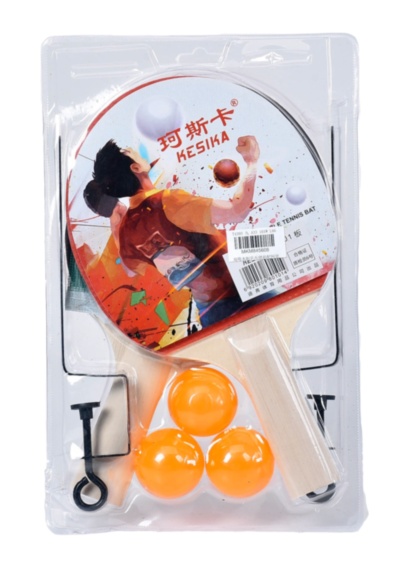 Set 2 Palete de Ping Pong cu Fileu Inclus și 3 Mingi | image
