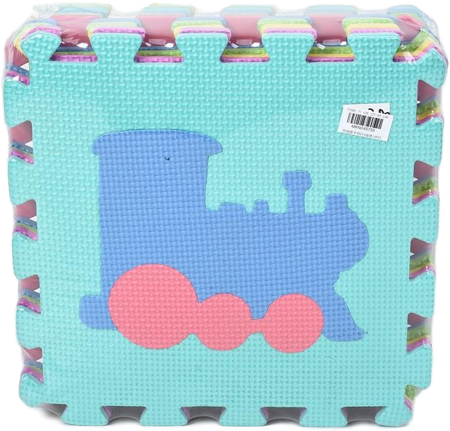 Covoraș Puzzle din Burete cu Trenuleț, 10 Plăci 