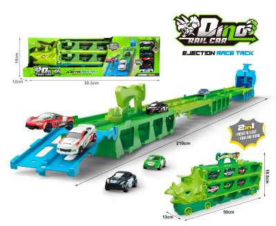 Camion Transportator cu Pista de Lansare și 6 mașinuțe incluse | image