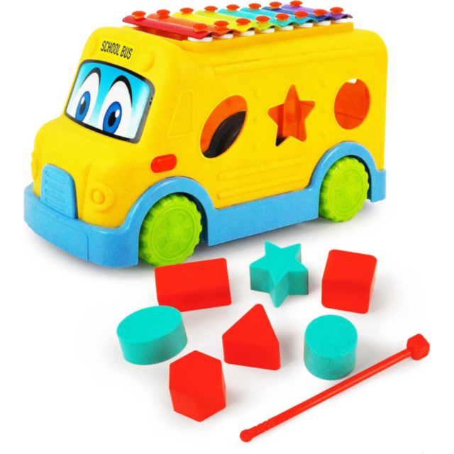 Autobuz Educațional cu Xilofon și Forme Geometrice