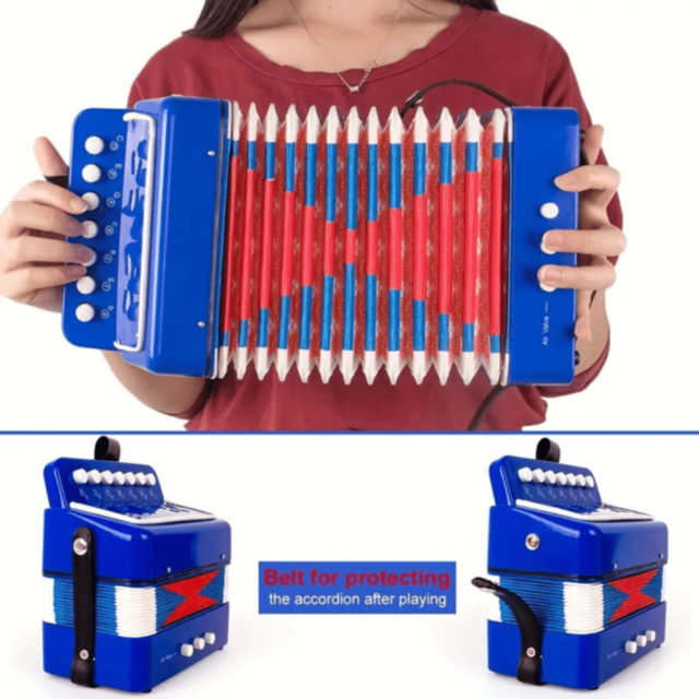 Acordeon Muzical pentru Copii cu 7 Clape (culoare aleatorie)
