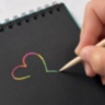 Caiet creativ de răzuit cu 10 pagini multicolore