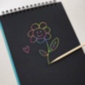 Caiet creativ de răzuit cu 10 pagini multicolore