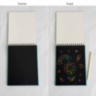 Caiet creativ de răzuit cu 10 pagini multicolore