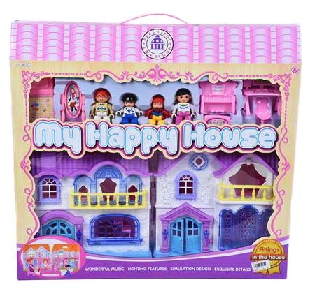 Мега Домик Складной для Кукол с Фигурками и Мебелью